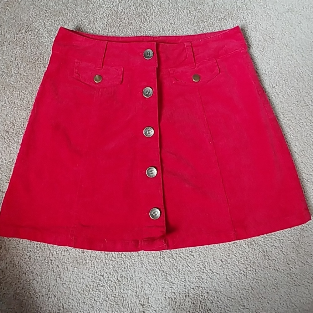 Corduroy mini skirt